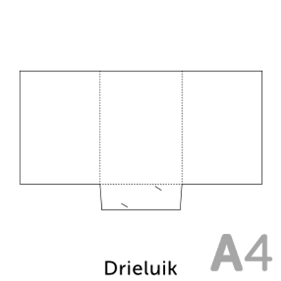 Mappen A4 drieluik