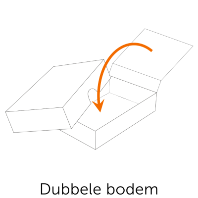 Doos met deksel dubbele bodem