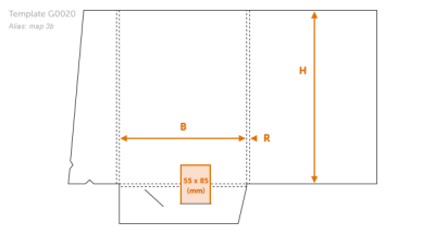 225(B) x 305(H) – 5(R) mm – G0020