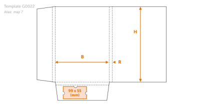 220(B) x 310(H) – 12(R) mm – G0022